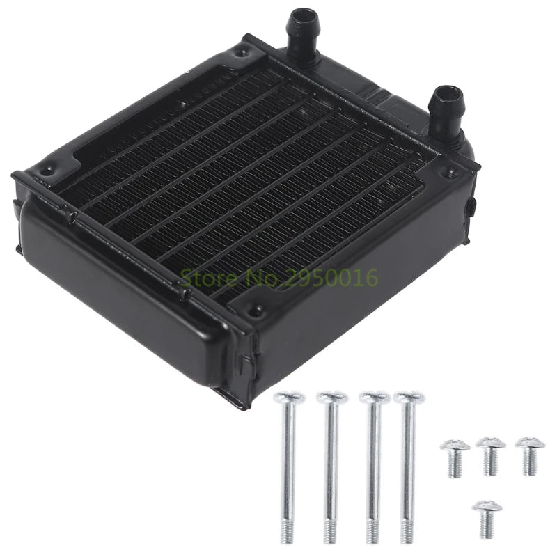 G1/4 νήμα 60mm/80mm PC Υδάτος εναλλάκτη θερμότητας αλουμινίου Θερμοκρασία θερμότητας θερμοκρασία για σύστημα ψύξης νερού υπολογιστών
