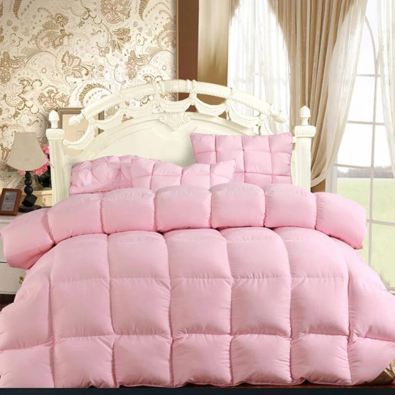 VESCOVO Winter Warm Quilts Duvet Insert Blanket Filler 220*240 Heavy Goose Down Comforter King Queen Twin Size