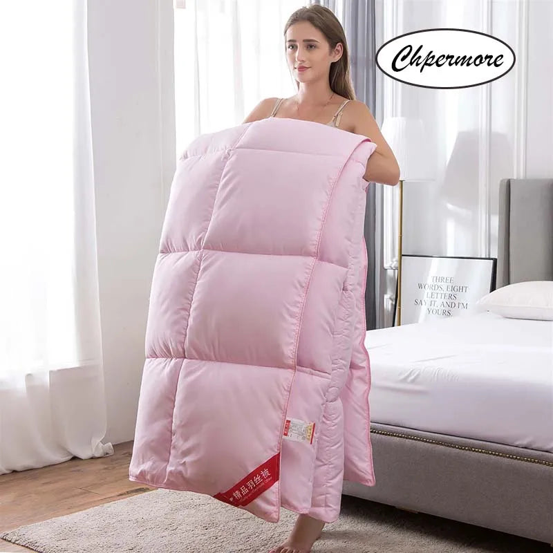 Chpermore 95 % White Goose/Duck Down Quilt Duvets five star hotel Winter Comforters 100% Cotton Cover King Queen Twin Full Size