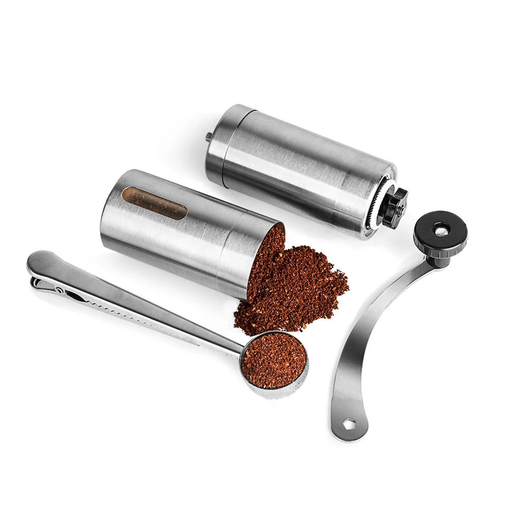 Grinder de café manuel avec 5Core / 7core Burr Portable Moulin à café ajusté Espresso Maker Accessoires de camping en acier inoxydable