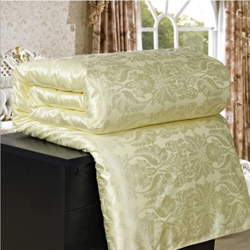 High Grade Solid Color Chinese Silk Comforters Autumn/Winter Silk Quilt Mulberry Silk Blanket Qween Double Twin Size Duvet