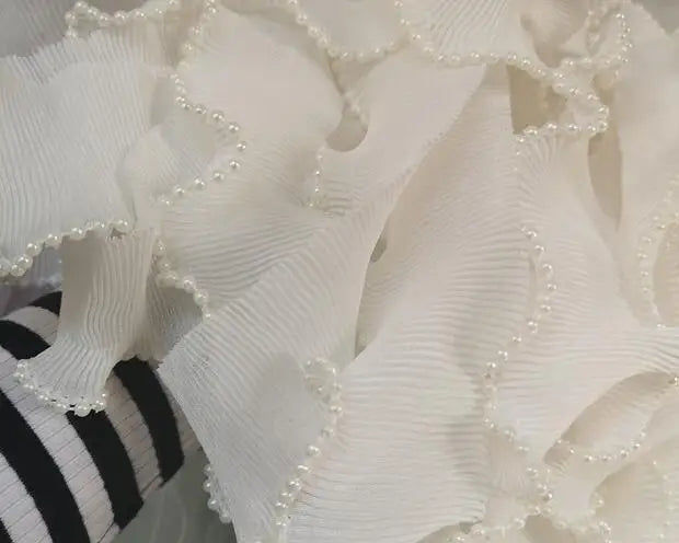 6 cm breit heiße Stickerei weiße Blume Tüll Spitze Stoff Trimmband DIY NEWING RUFFE APPLIKE Kragen Dubai Kleid Guipure Dekor