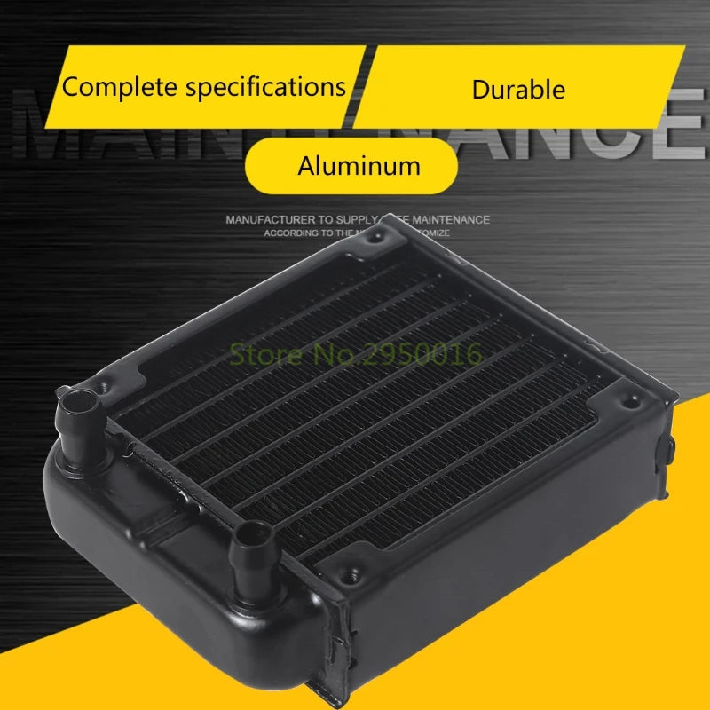 G1/4 νήμα 60mm/80mm PC Υδάτος εναλλάκτη θερμότητας αλουμινίου Θερμοκρασία θερμότητας θερμοκρασία για σύστημα ψύξης νερού υπολογιστών