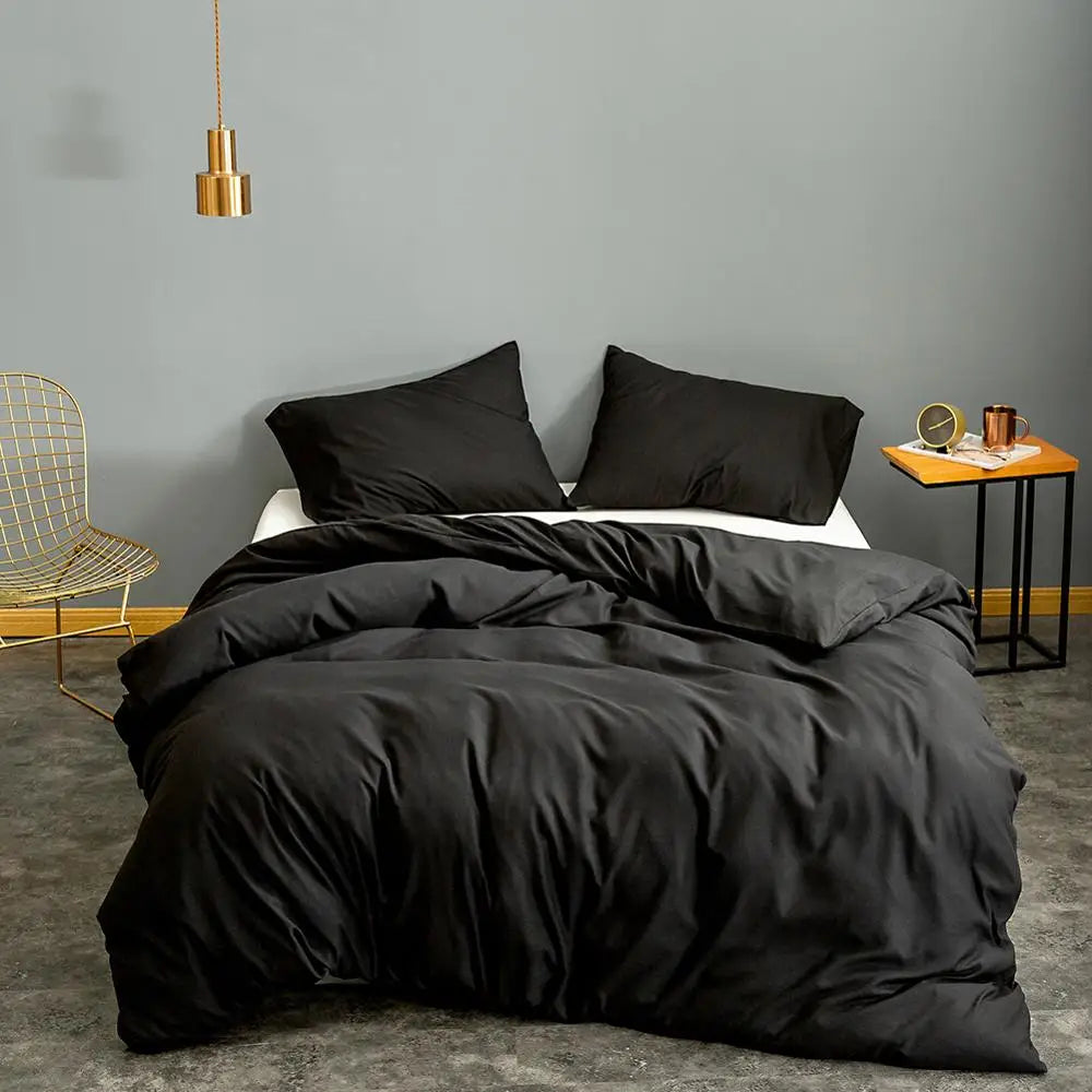 Bonenjoy Duvet Cover Queen Size Black Color Bettclothes Bettdecke Cover King Edredom Mikrofaser -Quilt -Abdeckung (Kissenbezug benötigen Bestellung