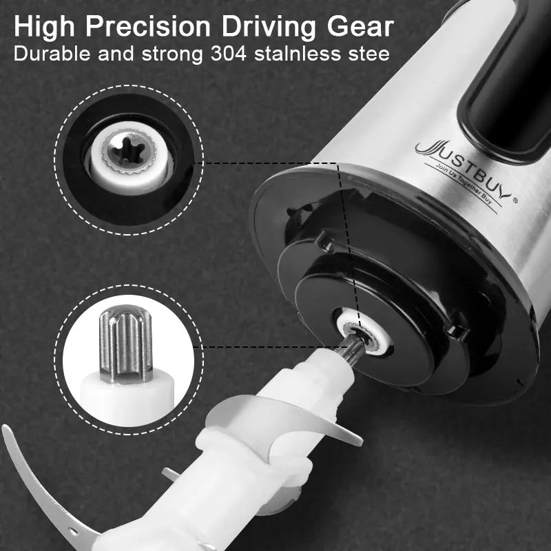With Spare Knife 500W Stainless Electric Chopper Meat Grinder Mincer baby Food Processor 2 Speed 2L Capacity