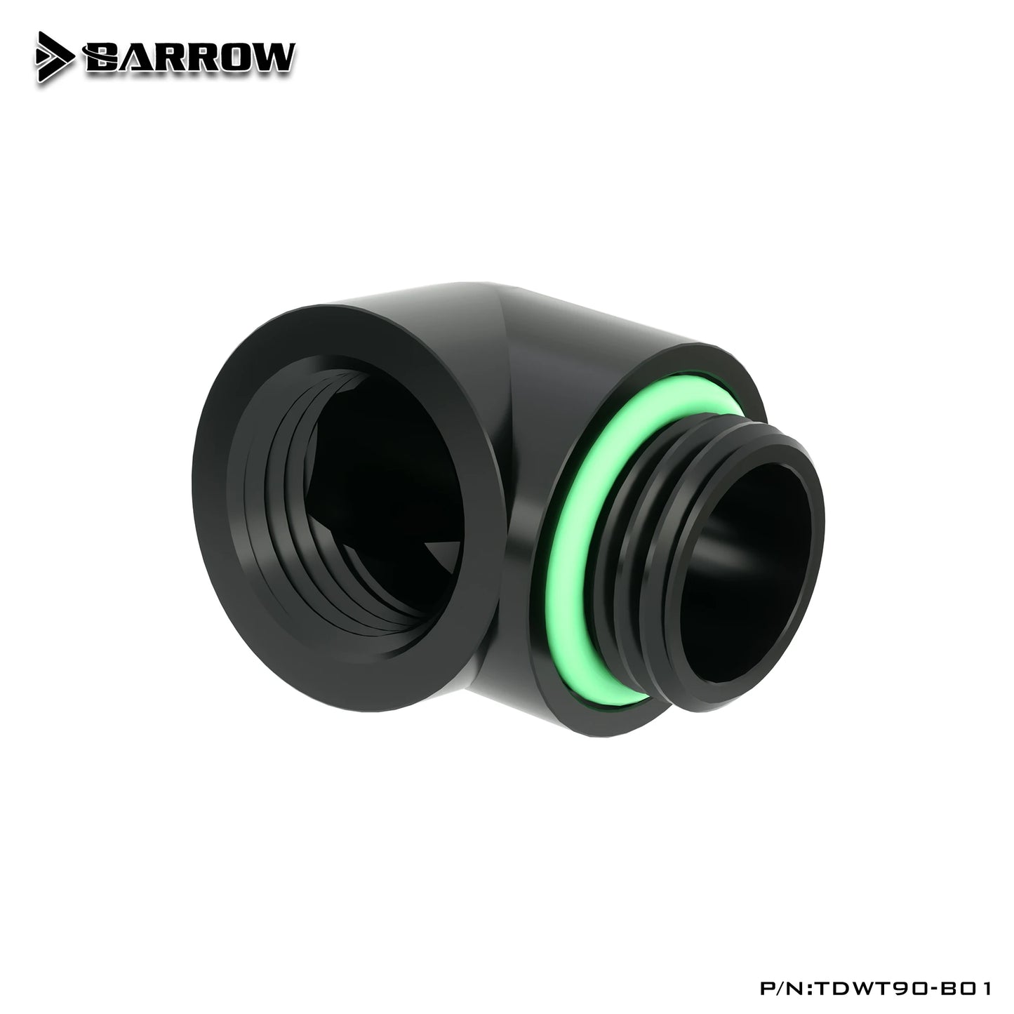 Barrow TDWT90-B01 PC water cooling Reversing Fitting 90 Degree Male to female tube connector Adapter water cooler heatsink