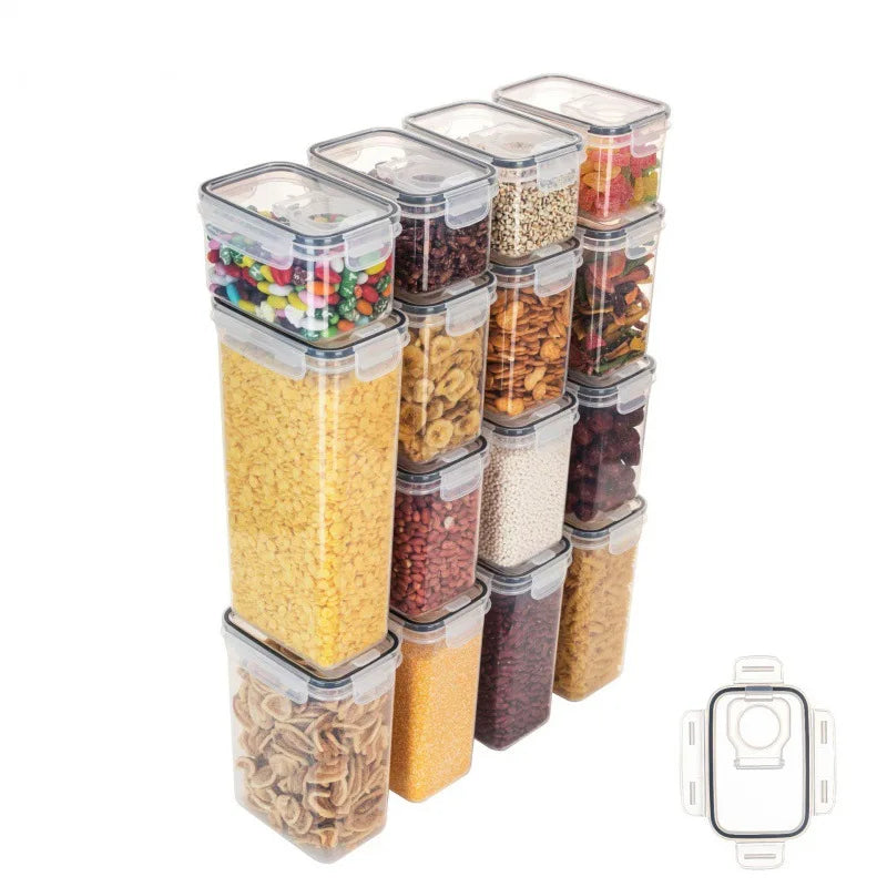 Luftdichte Lebensmittel Lagerbehälter mit Deckel Pantry Organizer Getreidespender