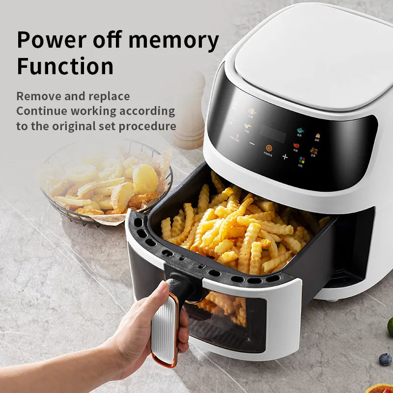 6L 5-Quart Smart Air Fryer Oven: Healthy, Versatile Cooking with Easy Clean-Up & Fast, Efficient Meals
