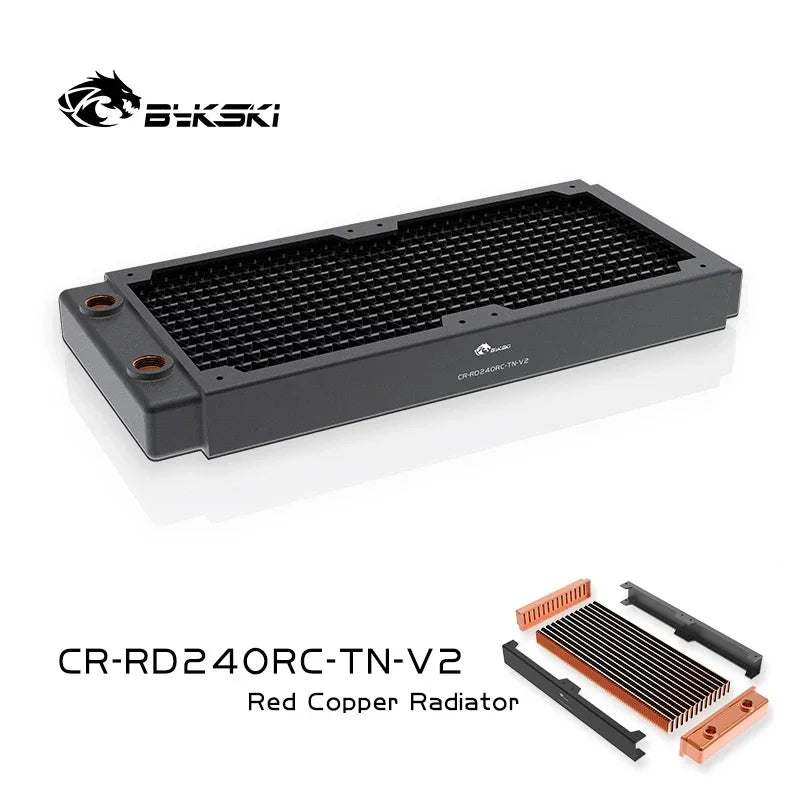 Bykski G1/4 " 30MM Thick Copper PC Cooling Radiator Black,Water Cooler Row Support 12cm Fans PC Heatsink 120 240 360 480MM