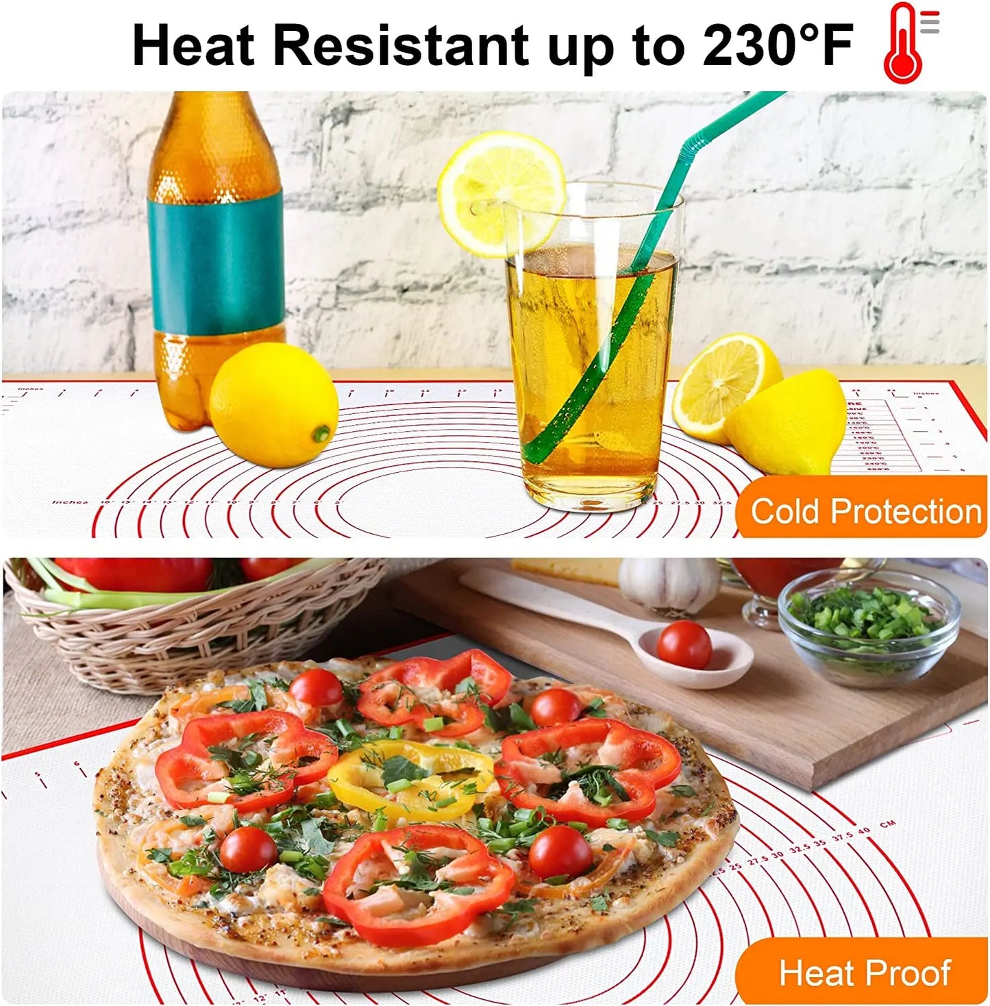 Untior 1db szilikon sütő szőnyeg dagasztó tészta pizza sütemény tészta készítő konyha főzési grill non-reteszes eszközök sütemények