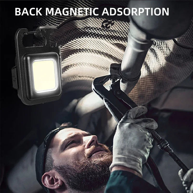 Super Bright Mini Cob Blak Lamarka do ładowania Lampa ładująca Światła kempingowe z Magnet 4 Tryby oświetlenia do domu na kempingu