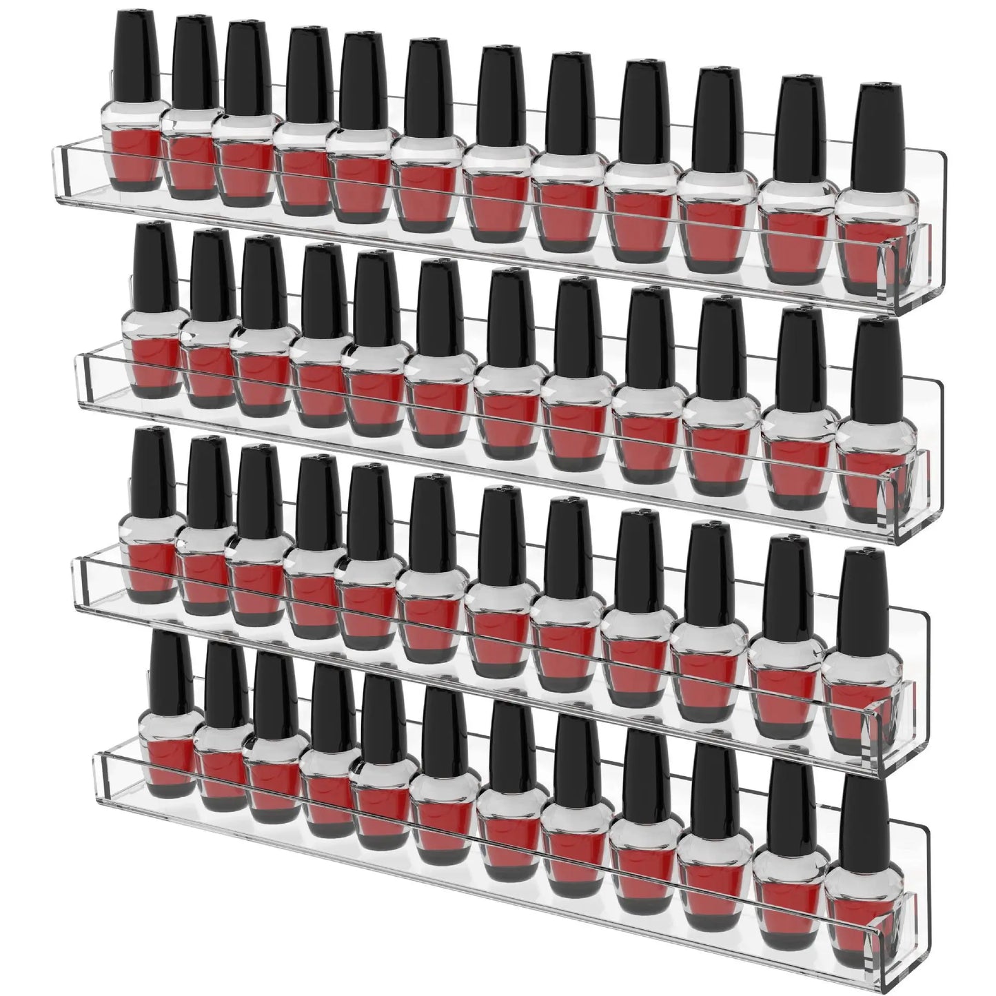 Acrylic Record Display Stand Shelf Clear Wall Mounted Record Holder Floating Shelves LP Record Album Nail Polish Storage Rack