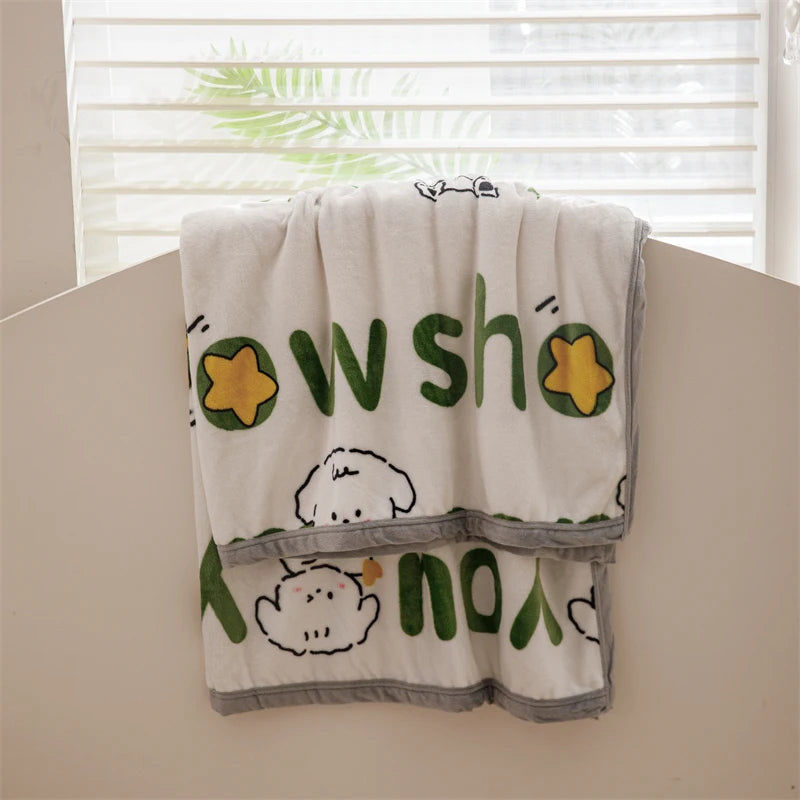 YanYangTian Winter Autumn Warm Plaid Blanket Plush Warmth Comfortable Bedspread on the bed Soda Bed Cover for kids 150 230