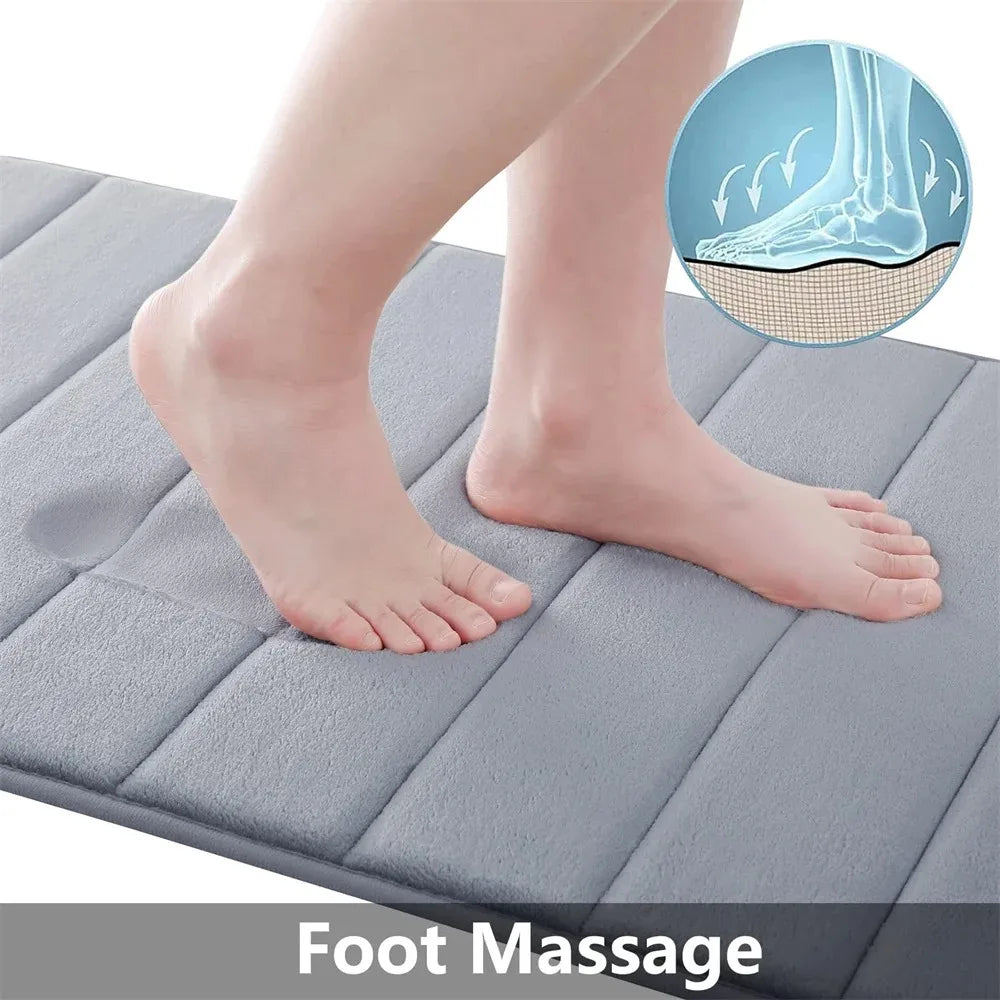 Super Absorbent Bath Mat Non Slip Rugs Bathroom Carpets Soft Memory Foam Floor Mat Bedroom Toilet Floor Shower Rug Home Decor