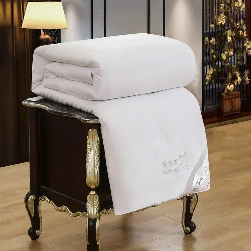 Trapunta di seta a gelso naturale per inverno autunno di fascia alta di fascia alta con piumino da seta al 100% di seta addensato con piumino in tessuto di cotone jacquard