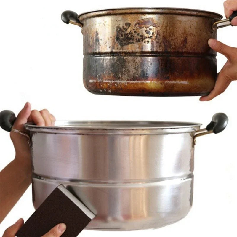 Magic Sponge Eraser Descaling Emery Cleaning Brush Silicon Carbide Descaling Cleaning Brush Stove Top Pot Kitchen Tools