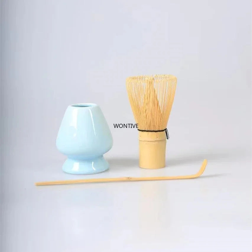 3pcs/set Matcha Set Bamboo Whisk Teaspoon Ceramic Bowl Tranditional Tea Sets Home Tea-making Tools Accessories Birthday Gifts