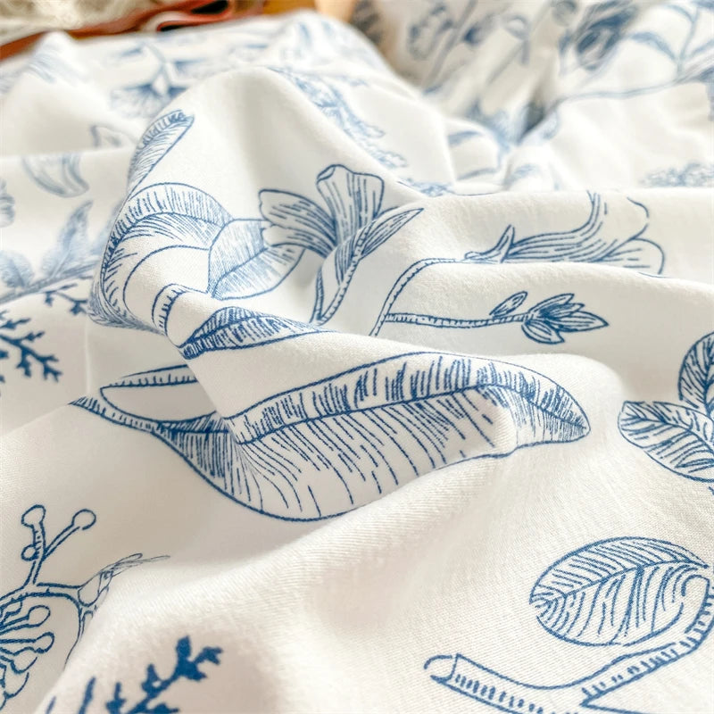 Skin Friendly Down Duvet Cover With Printed Plaid Landscape Duvet Cover, Single Bed And Double Bed Duvet Cover