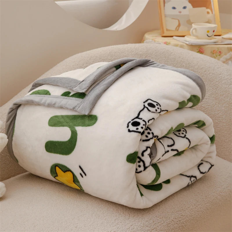 YanYangTian Winter Autumn Warm Plaid Blanket Plush Warmth Comfortable Bedspread on the bed Soda Bed Cover for kids 150 230