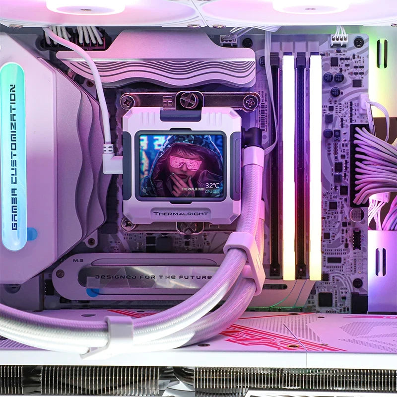 Thermalright Frozen Warframe 360 x Žádný ventilátor Verze All -in -on Water -Cold Radiator 2.4 -inch LCD displej přizpůsobené obrazovky