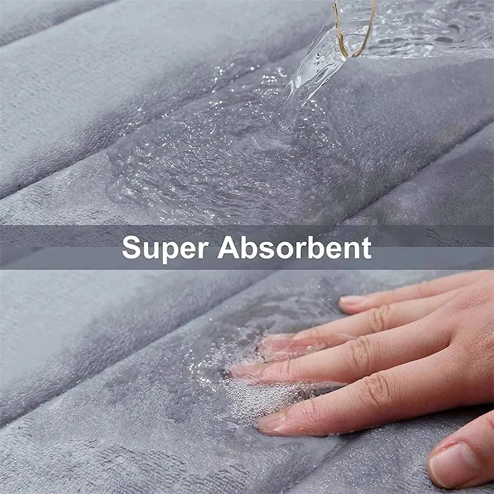 Super Absorbent Bath Mat Non Slip Rugs Bathroom Carpets Soft Memory Foam Floor Mat Bedroom Toilet Floor Shower Rug Home Decor