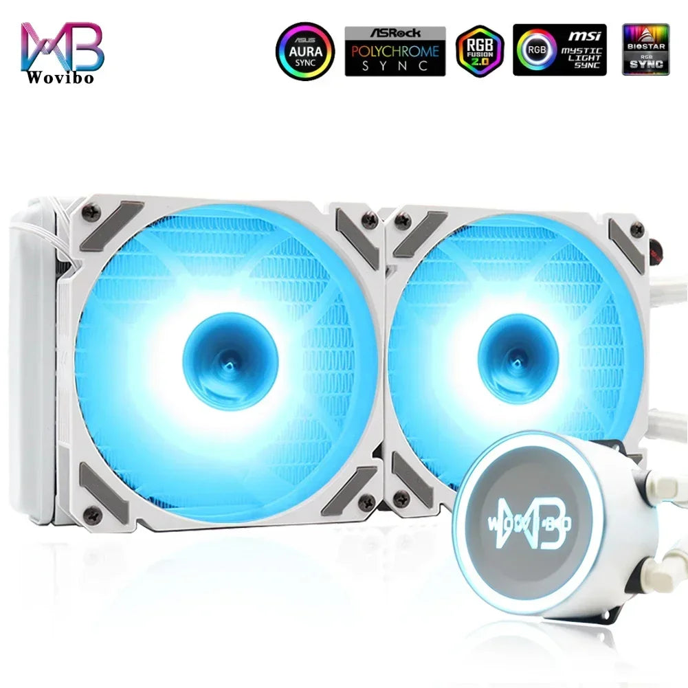 Computer Water Cooling CPU Cooler ARGB 240mm PWM 4PIN 240mm Liquid Ventilador For Intel LGA 1200 115x 1700 2011 AM4 AM5 Radiator