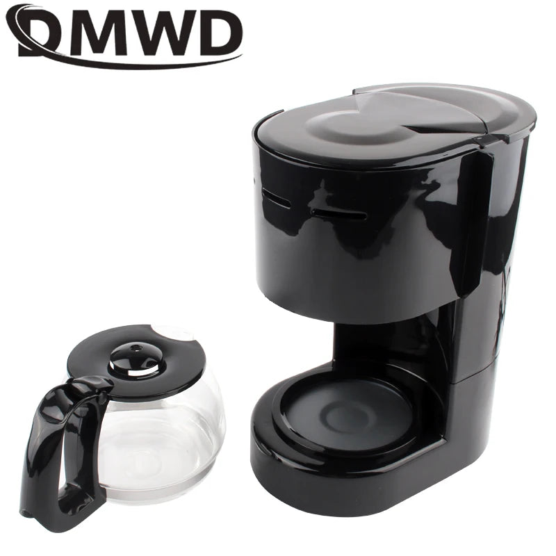 DMWD Electric Drip Coffee Maker 650ml Household Semi-automatic Brewing Tea Pot American Coffee Machine Espresso Cafe Maker 220V