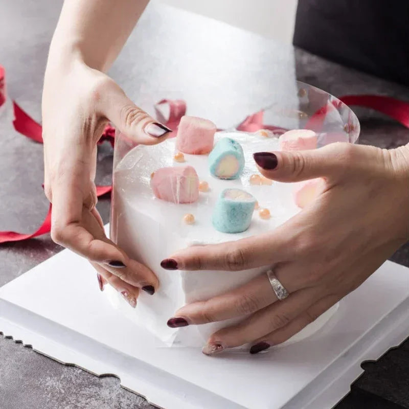 1 Roll Cake Surround Film DIY Bakeware Acetate Film Transparent Cake Collar Kitchen 6/8/10/12/15Cm Accessories Baking Tools