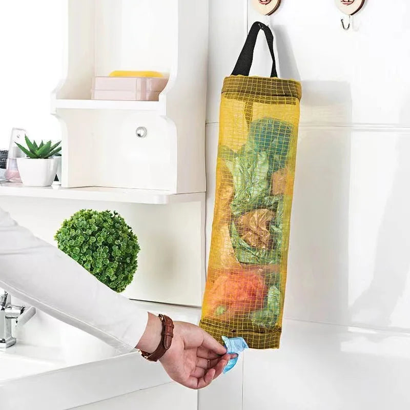 Home Corrocery Baghalter Wandhalterung Plastiktütenhalter Spender Hängende Aufbewahrung Mülleimer Müllsack Küche Müllorganisation Organisator