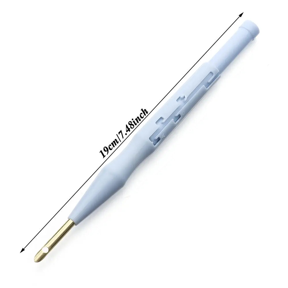 Plastic Adjustable Punch Sewing Accessories Knitting Needles Tool Weaving Tool Threader Needles Embroidery Needle Pen