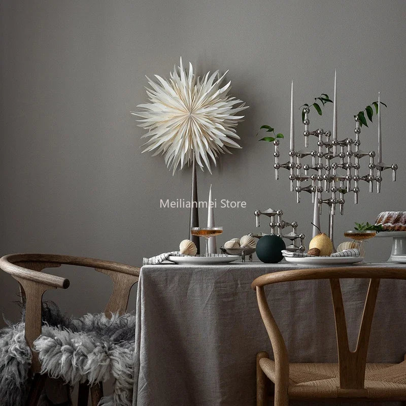 Molekulární struktura držák kovové svíčky Nordic Gold Candlestick Centerpiece Obývací pokoj Dekorace dárek domácí dekore candelabra