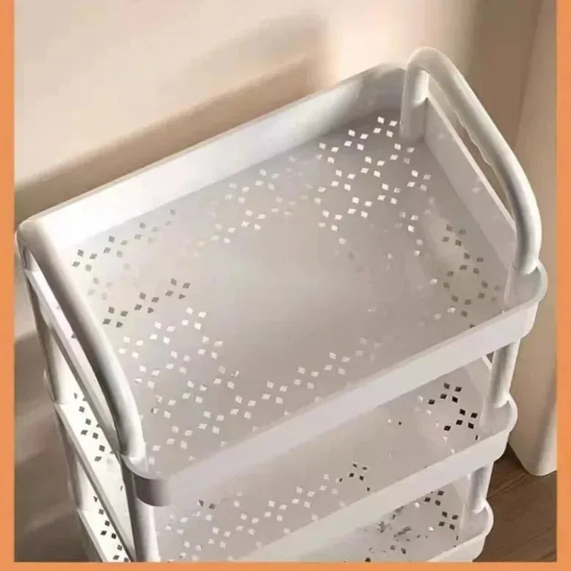 Bodenmontierte Riemenscheibe Schieber Speicher Rack Home Küche Badezimmerstudienraum Speicher Rack Mehrschicht bewegbarer Aufbewahrungsregal Rack Rack