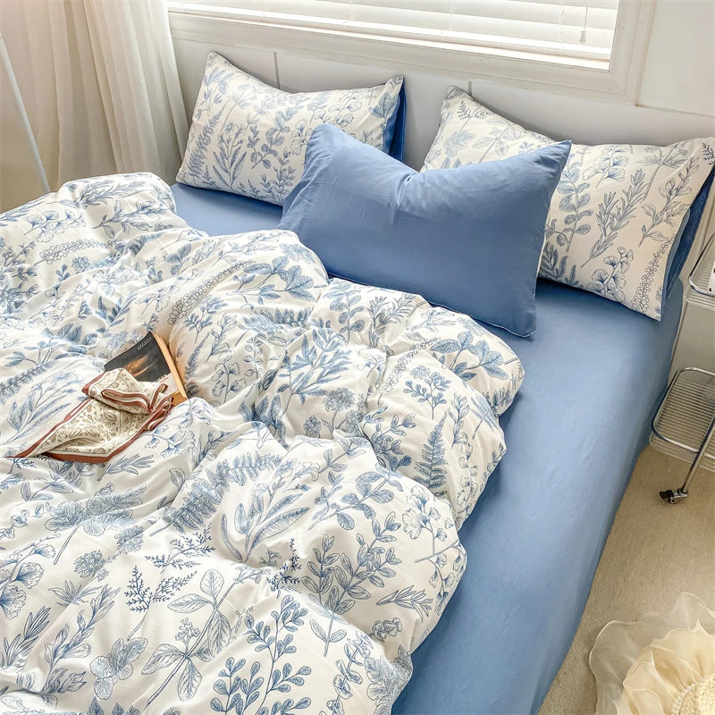 Skin Friendly Down Duvet Cover With Printed Plaid Landscape Duvet Cover, Single Bed And Double Bed Duvet Cover