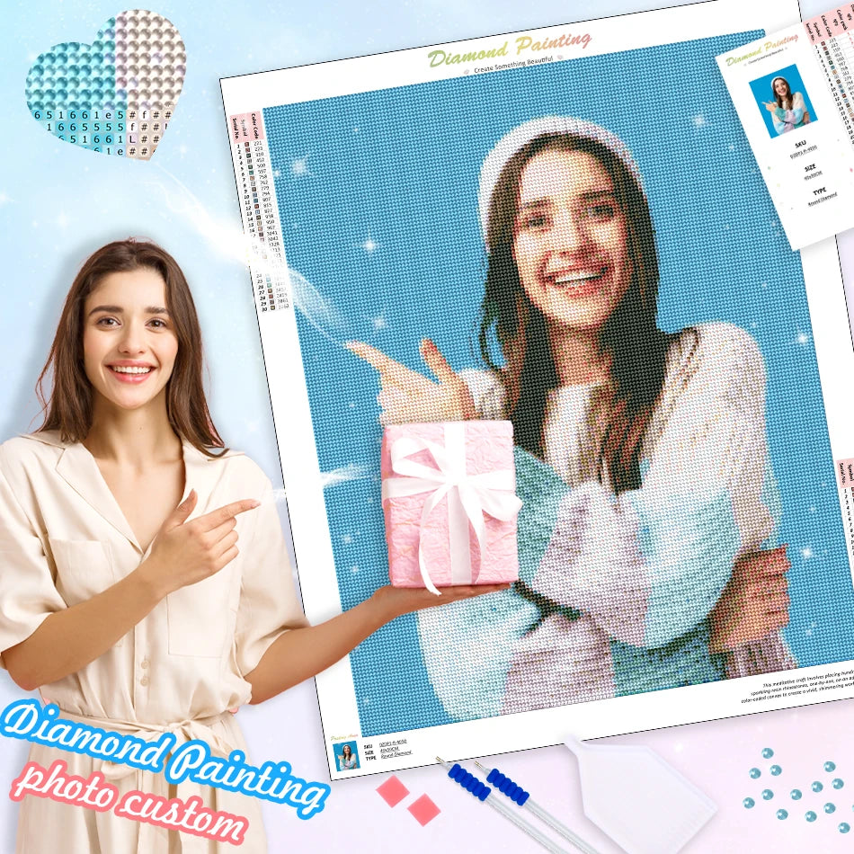 Ruopoty DIY Diamond ζωγραφική φωτογραφία έθιμο πλήρες τετράγωνο/στρογγυλό τρυπάνι σταυροειδές διαμάντι διαμάντι κέντημα rhinestone της εικόνας Home Art