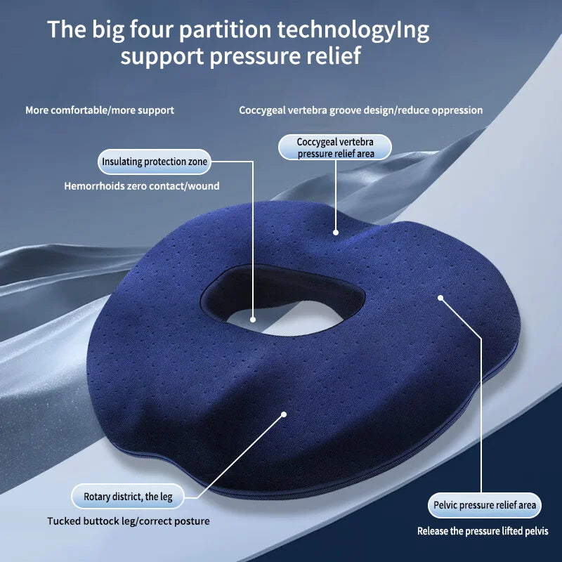 1PCS Donut Pillow Hemorrhoid Seat Cushion Tailbone Coccyx Orthopedic Medical Seat Prostate Chair for Memory Foam Chair Cushion