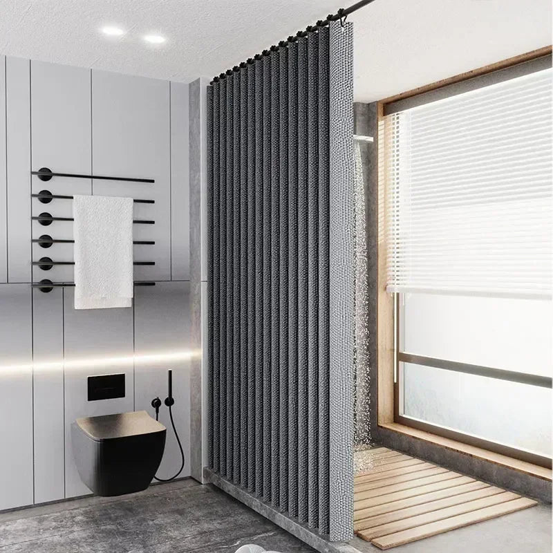 1PC Waterproof Thick Linen Folding Curtain Series Shower Curtain Is Suitable for Waterproof Shower Curtains in Bathrooms 미드센추리
