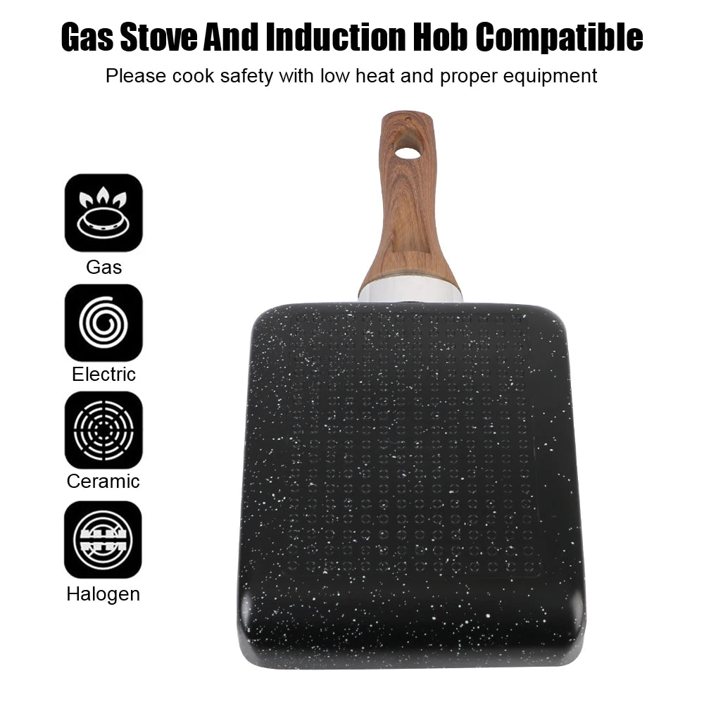 Cookware Fry Egg Pancake Kitchen Pot Breakfast Make Black Frying Pan Non-Stick Pan Mini