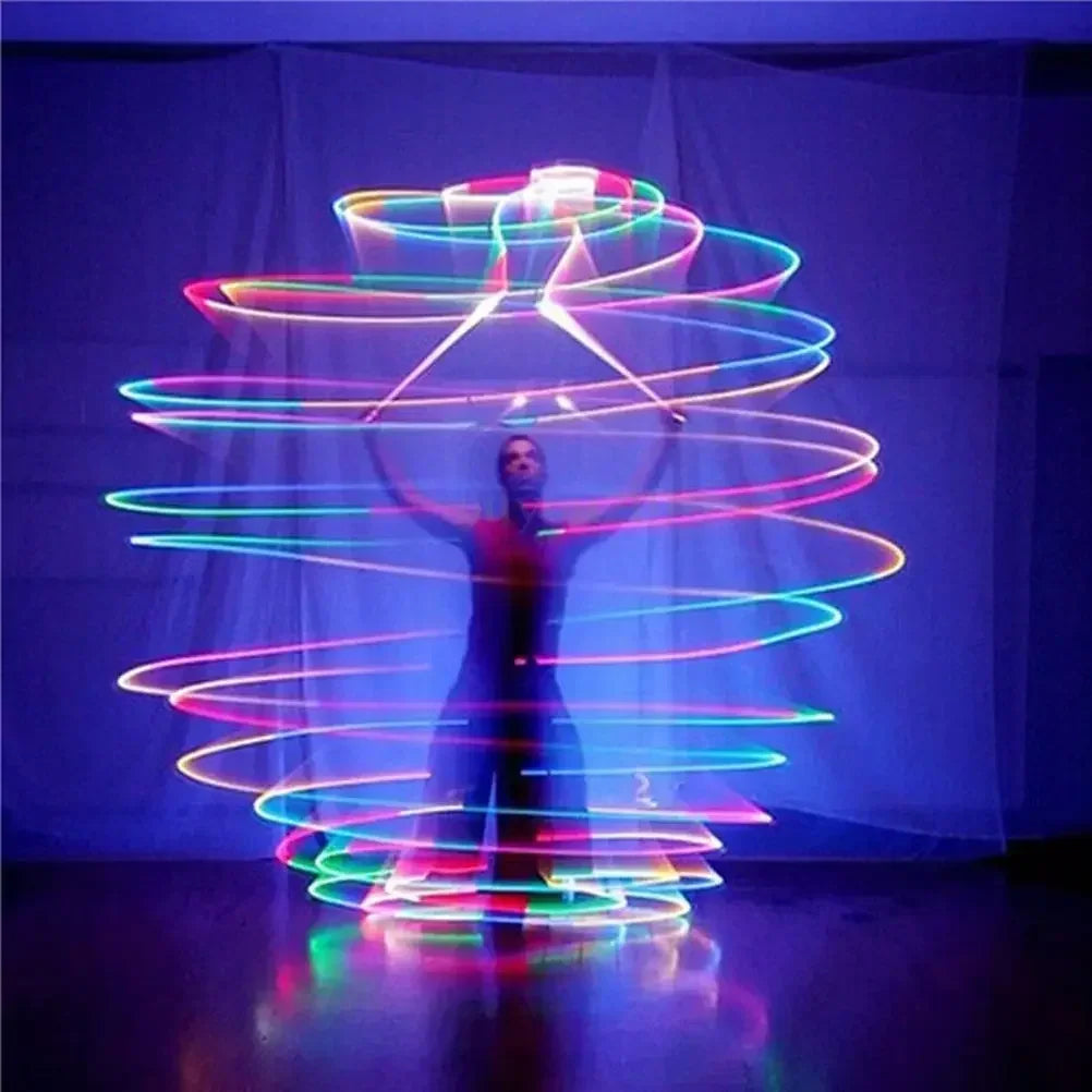 Belly Dance Accessories LED POI топка регулируем RGB Хвърляне на топката Етап изпълнение Реквизит за деца и възрастни