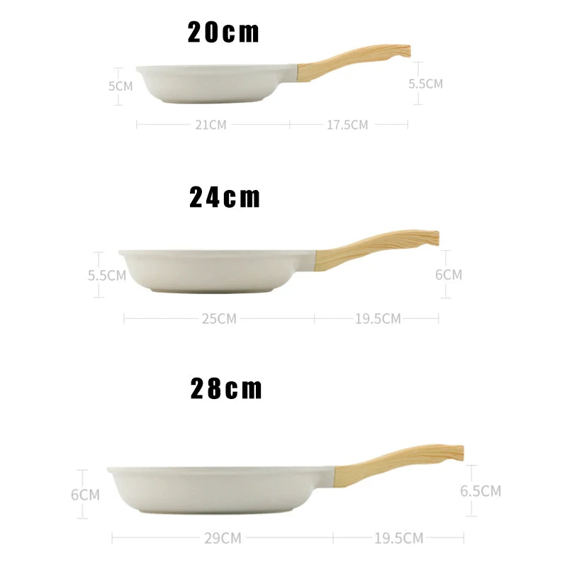 Haltbar Briting Pan Wok Pan Net-Stick Ceramic Pot Induktiounsschägere Stéierung vun Universal Kachwaache Kachen Kachen Kachleitung