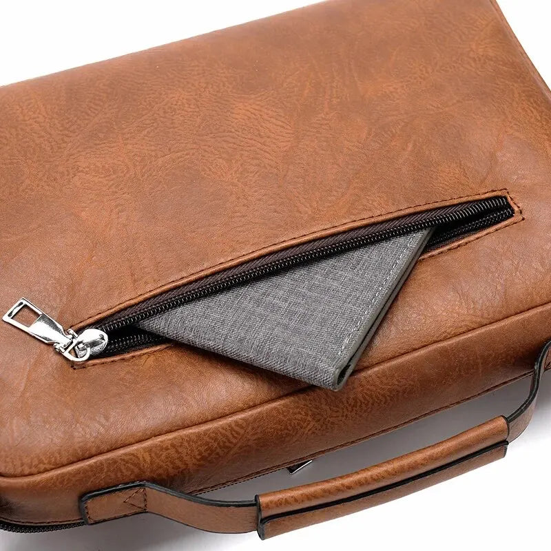 PU Shoulder Bag Men's Handbag Men's Casual Bag Business Bag Large Capacity Shoulder Crossbody Bag