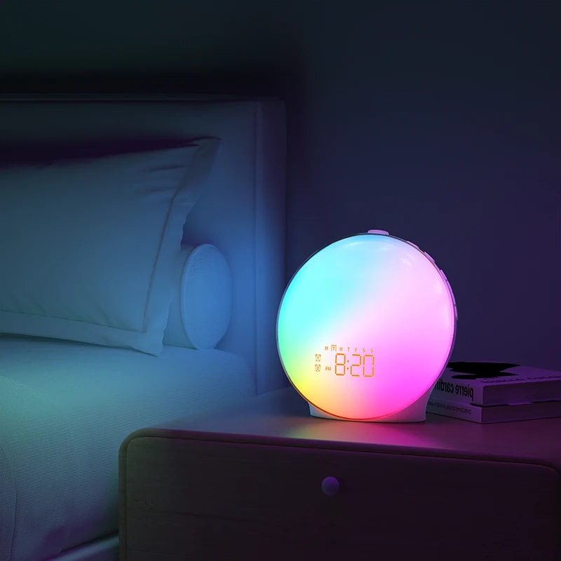 Wake Up Light Alarm Clock Sunrise/Sunset Simulation Digital Clock with Night Light FM Radio Desk Clocks Niditon