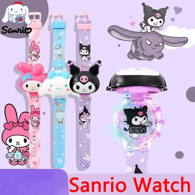 Kawaii Sanrio Watch Cinnamoroll Handgelenk Uhr Kuromi Uhr meine Melodie Watchband Anime Figuren Accessoires Girl Geschenk Kid Student Spielzeug
