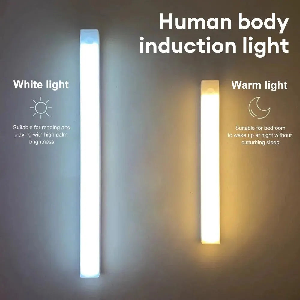 Liike -anturin LED -kaapin kevyt tyyppi C ladattava induktio yökelo langaton kannettava ilmaisinvalaisin vaatekaapin käytävälle