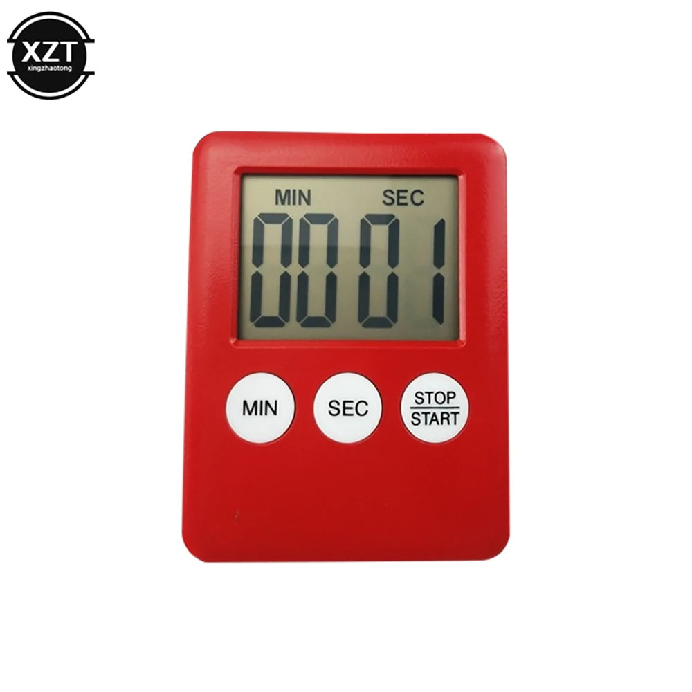 Magnetisk køkken timer digital madlavning Bagning LCD tæller op høj alarmtælling Alarm Magnet Clock Sleep Clock Kitchen Sup