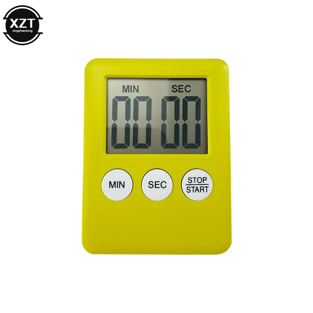 Magnetisk køkken timer digital madlavning Bagning LCD tæller op høj alarmtælling Alarm Magnet Clock Sleep Clock Kitchen Sup