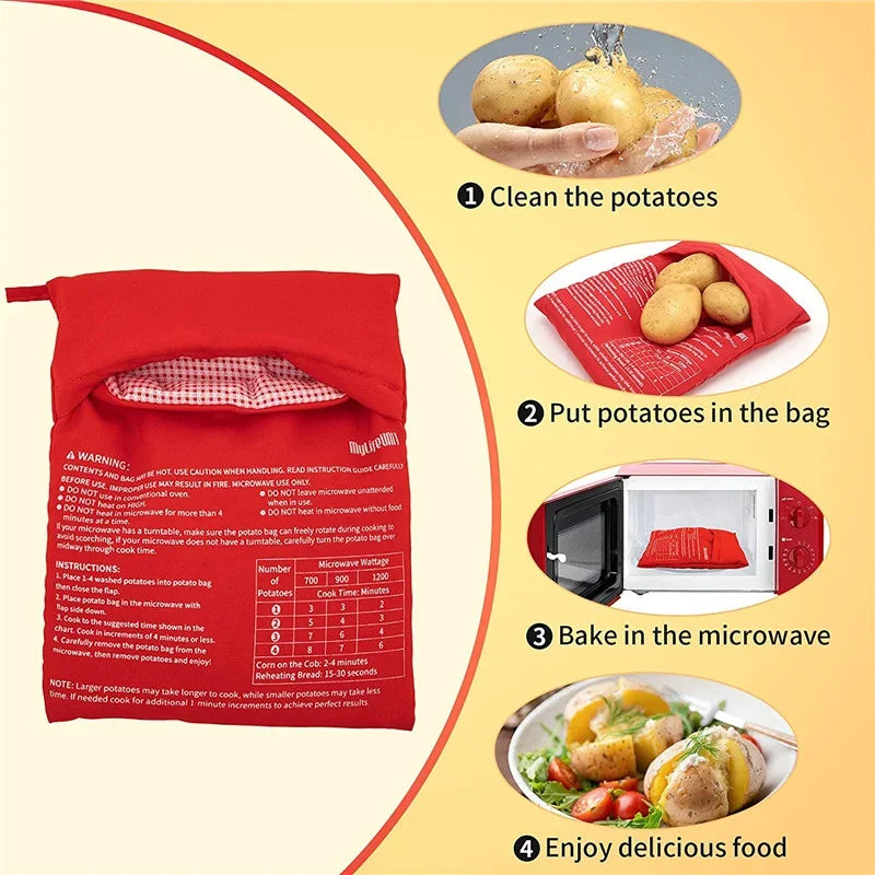 Microwave Potato Cooke Cooker Bag Baked Patata Cooking Quick Fast Baking Tool baking Oven