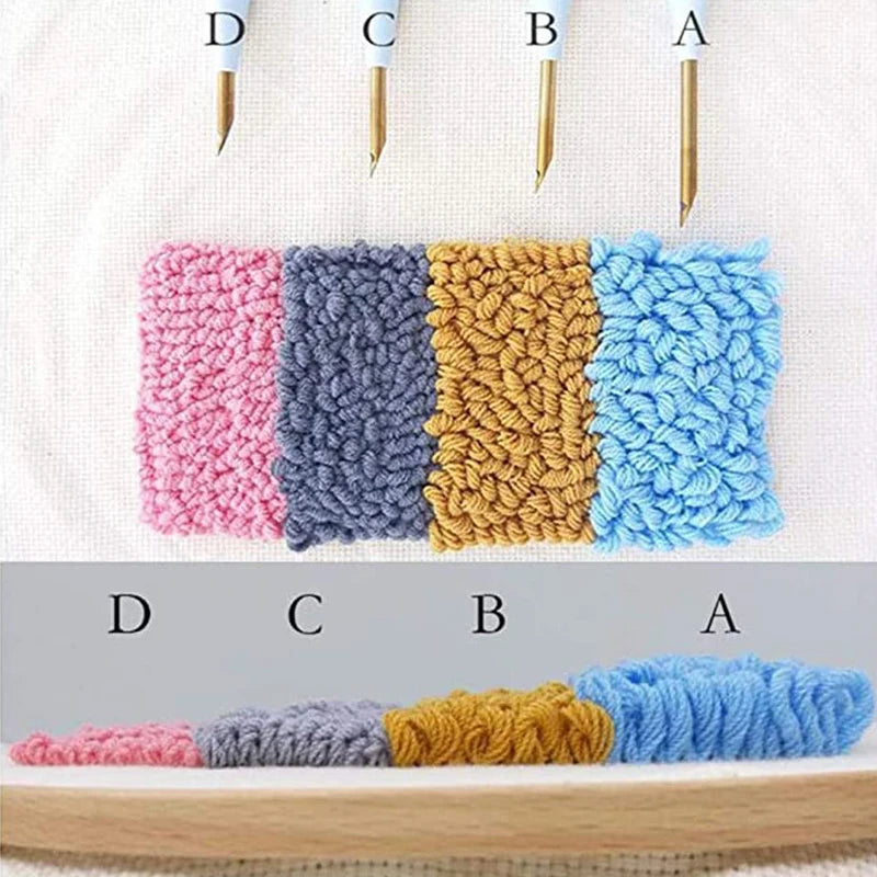 Magic Needle For Embroidery Punch Needle Embroidery Poking Pen Cross Stitch Threader DIY Craft Art Rug Yarn Sewing Crochet Tool