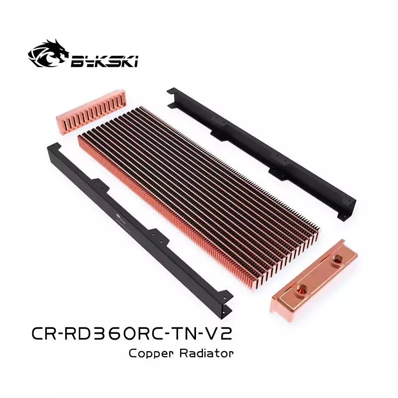 Bykski G1/4 " 30MM Thick Copper PC Cooling Radiator Black,Water Cooler Row Support 12cm Fans PC Heatsink 120 240 360 480MM