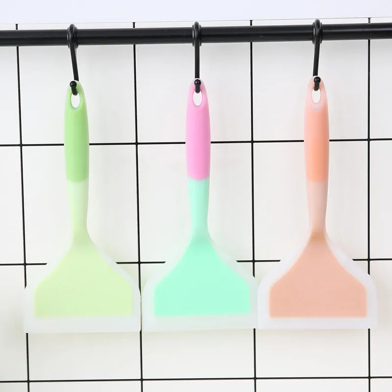 2Pcs/Set Cast Iron Egg Frying Pan + Silicone Turner/Non-stick Omelette Pan Rectangle Mini Tamagoyaki Pan/Cookware