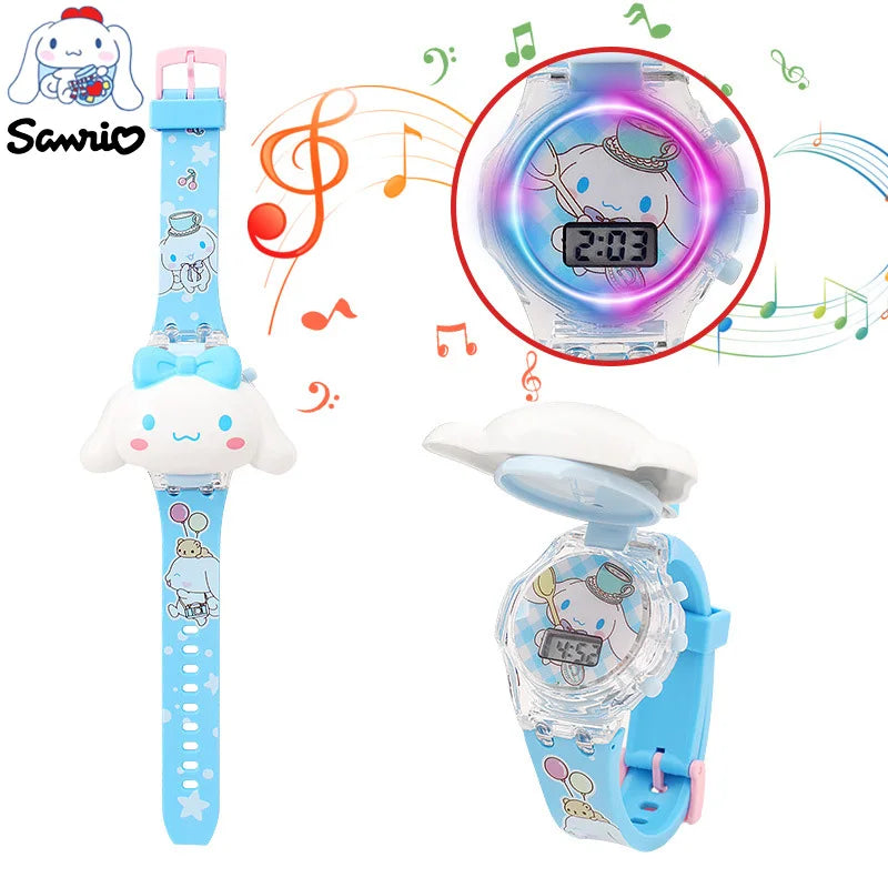 Kawaii Sanrio Watch Cinnamoroll Handgelenk Uhr Kuromi Uhr meine Melodie Watchband Anime Figuren Accessoires Girl Geschenk Kid Student Spielzeug